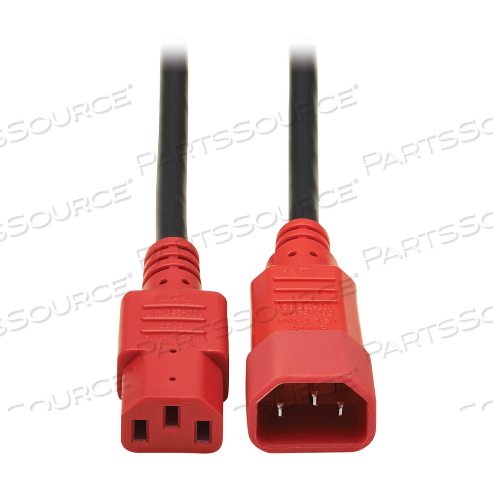 4FT POWER CORD 18AWG 10A 125V C14 TO C13 RED CONNECTOR by Tripp Lite 4FT POWER CORD 18AWG 10A 125V C14 TO C13 RED CONNECTOR by Tripp Lite