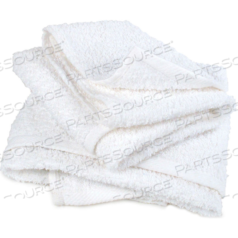 PRO-CLEAN BASICS SANITIZED ANTI-BACTERIAL TERRY CLOTH RAGS, WHITE, 4 LBS. by R&R Textile Mills, Inc.
