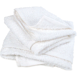 PRO-CLEAN BASICS SANITIZED ANTI-BACTERIAL TERRY CLOTH RAGS, WHITE, 4 LBS. by R&R Textile Mills, Inc.