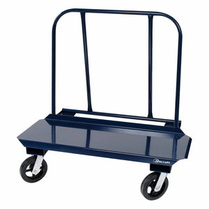 DRYWALL CART - 18" X 48" DECK W/ 8" MOLD ON RUBBER CASTERS (4 SWIVEL) by Jescraft