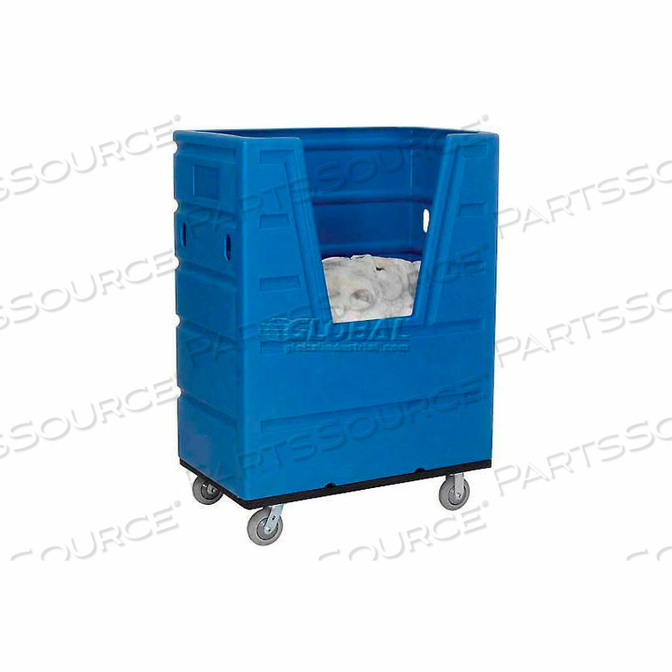 HOPPER FRONT PLASTIC BULK TRUCK, 43 CU. FT., BLUE by Quality Industries LLC HOPPER FRONT PLASTIC BULK TRUCK, 43 CU. FT., BLUE by Quality Industries LLC