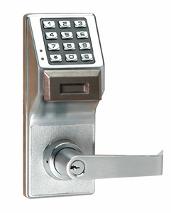 ELECTRONIC LOCK BRUSHED CHROME 12 BUTTON by Locdown