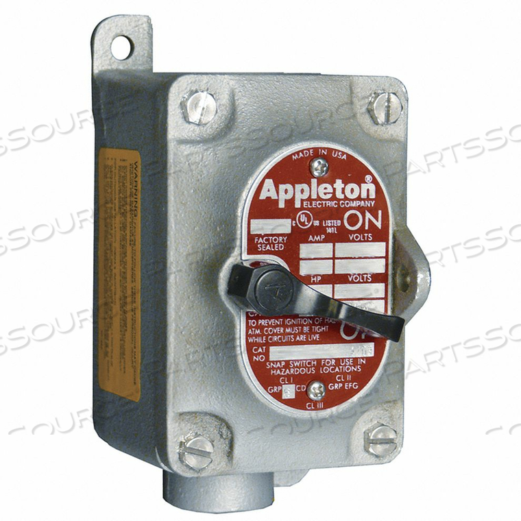 TUMBLER SWITCH EDS SERIES 1 GANG 2-POLE by Appleton Electric TUMBLER SWITCH EDS SERIES 1 GANG 2-POLE by Appleton Electric