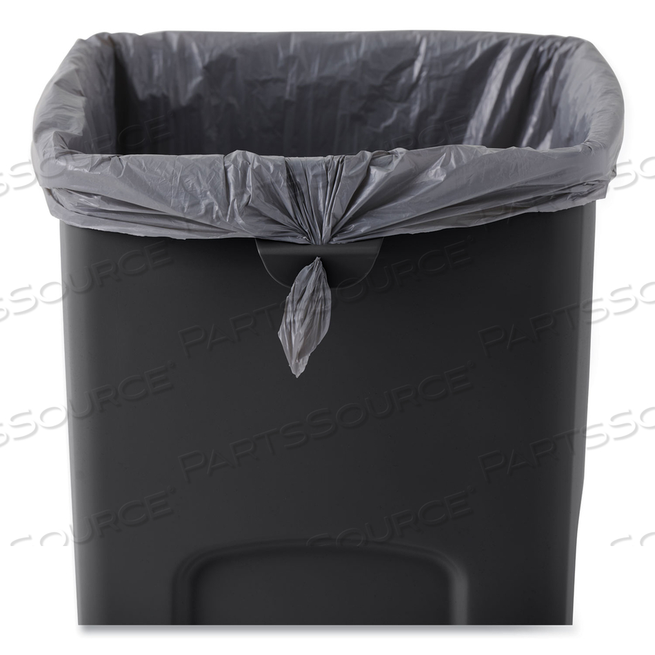 UNTOUCHABLE SQUARE WASTE RECEPTACLE, 23 GAL, PLASTIC, BLACK by Rubbermaid Medical Division