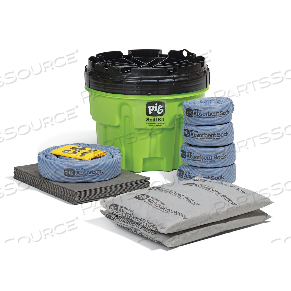 PIG SPILL KIT IN 20-GALLON HIGH-VISIBILITY CONTAINER by New Pig Corporation PIG SPILL KIT IN 20-GALLON HIGH-VISIBILITY CONTAINER by New Pig Corporation