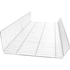 WIRE BASKET, 36"W X 14"D X 4.5" TO 8.5"H, BRIGHT SILVER by Vulcan Industries WIRE BASKET, 36"W X 14"D X 4.5" TO 8.5"H, BRIGHT SILVER by Vulcan Industries