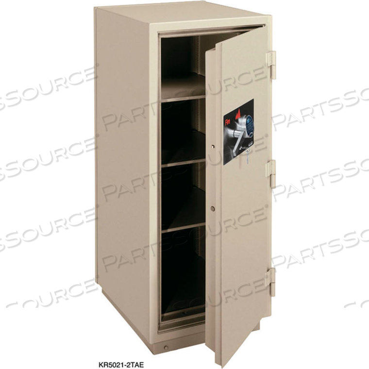 2 HR FIRE RESISTANT SAFE 25-1/2 X 28-7/8 X 60-1/2 ELECTRONIC & KEY LOCK TAUPE 