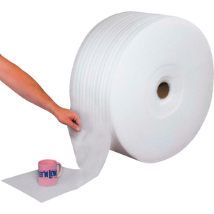 PERFORATED AIR FOAM ROLLS 6"W X 550'L, 1/8" THICKNESS, WHITE, 12" PERFORATION, 12 ROLLS by The Packaging Wholesalers PERFORATED AIR FOAM ROLLS 6"W X 550'L, 1/8" THICKNESS, WHITE, 12" PERFORATION, 12 ROLLS by The Packaging Wholesalers