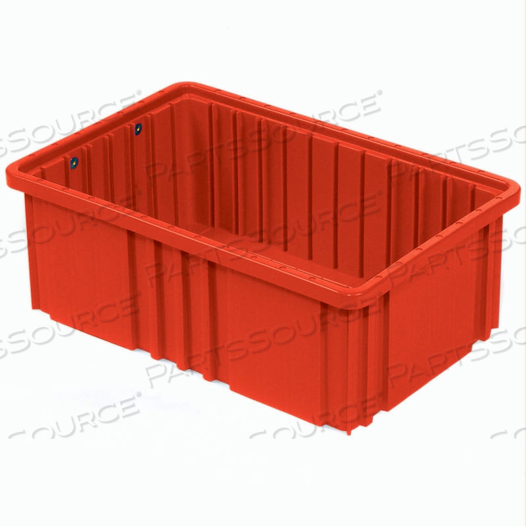 GLOBAL INDUSTRIAL PLASTIC DIVIDABLE GRID CONTAINER - DG92060,16-1/2"L X 10-7/8"W X 6"H, RED by Quantum Storage Systems GLOBAL INDUSTRIAL PLASTIC DIVIDABLE GRID CONTAINER - DG92060,16-1/2"L X 10-7/8"W X 6"H, RED by Quantum Storage Systems