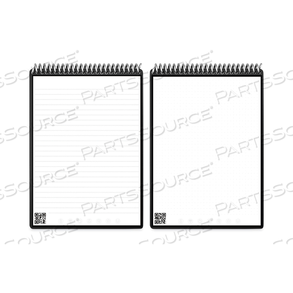 FLIP SMART NOTEPAD, TEAL COVER, LINED/DOT GRID RULE, 8.5 X 11, WHITE, 16 SHEETS by Rocketbook FLIP SMART NOTEPAD, TEAL COVER, LINED/DOT GRID RULE, 8.5 X 11, WHITE, 16 SHEETS by Rocketbook