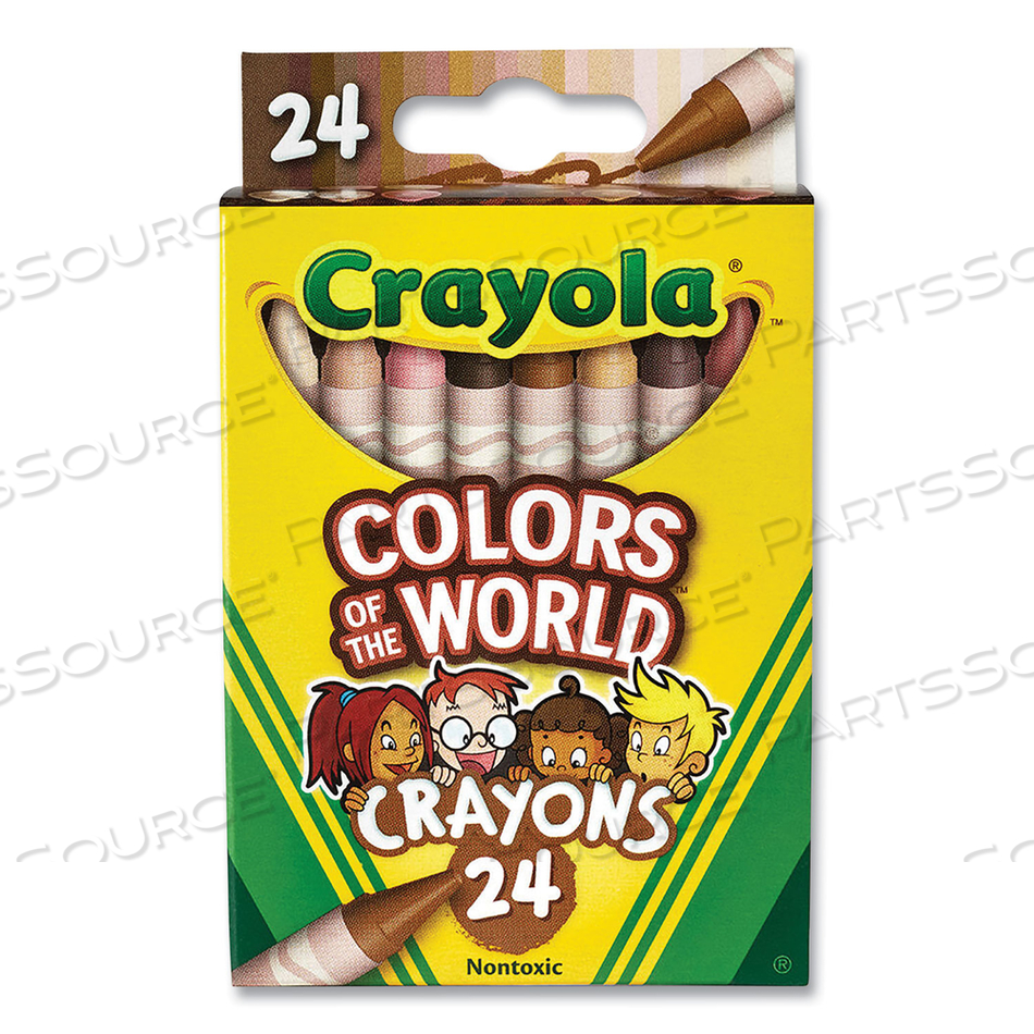 COLORS OF THE WORLD CRAYONS, ASSORTED, 24/PACK 