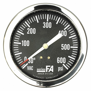PRESSURE GAUGE 0 TO 600 PSI 3-1/2 DIAL by Thuemling Instrument Group