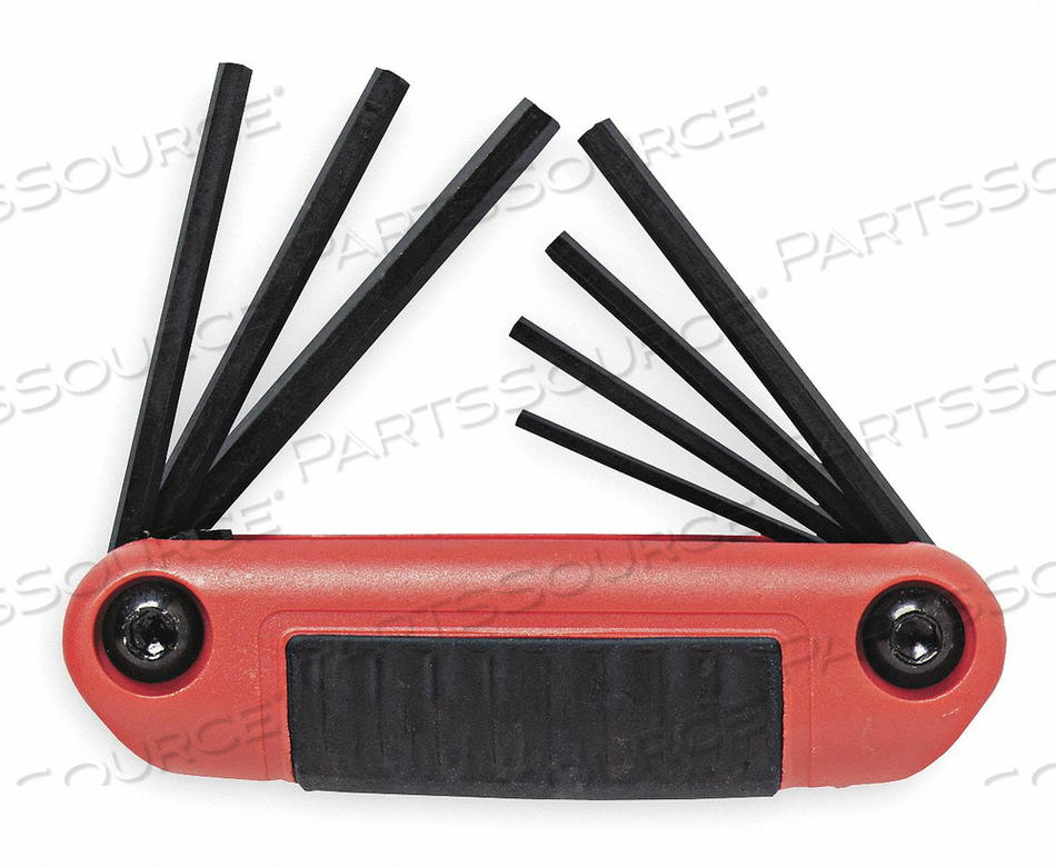 FOLDING HEX KEY SET 9 PIECES 