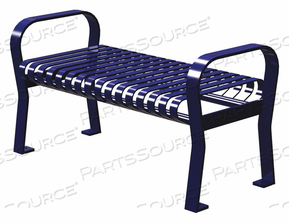 OUTDOOR BENCH 49 IN L 25-1/2 IN H BLUE by Graber Manufacturing