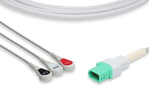 3 LEAD SNAP ECG CABLE by Approved Vendor