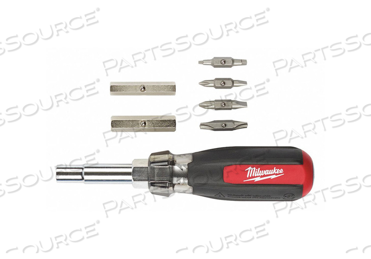 MULTI-BIT SCREWDRIVER 12 PCS. SHANK 6 L by Milwaukee Electric Tools