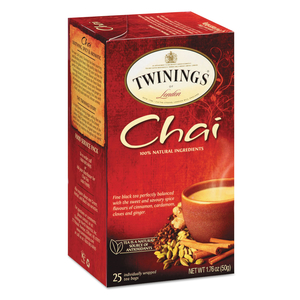 TEA BAGS, CHAI, 1.76 OZ, 25/BOX by TWININGS