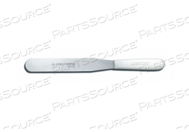 BAKERS SPATULA, HIGH CARBON STEEL, WHITE HANDLE, 8"L by Dexter Russell BAKERS SPATULA, HIGH CARBON STEEL, WHITE HANDLE, 8"L by Dexter Russell