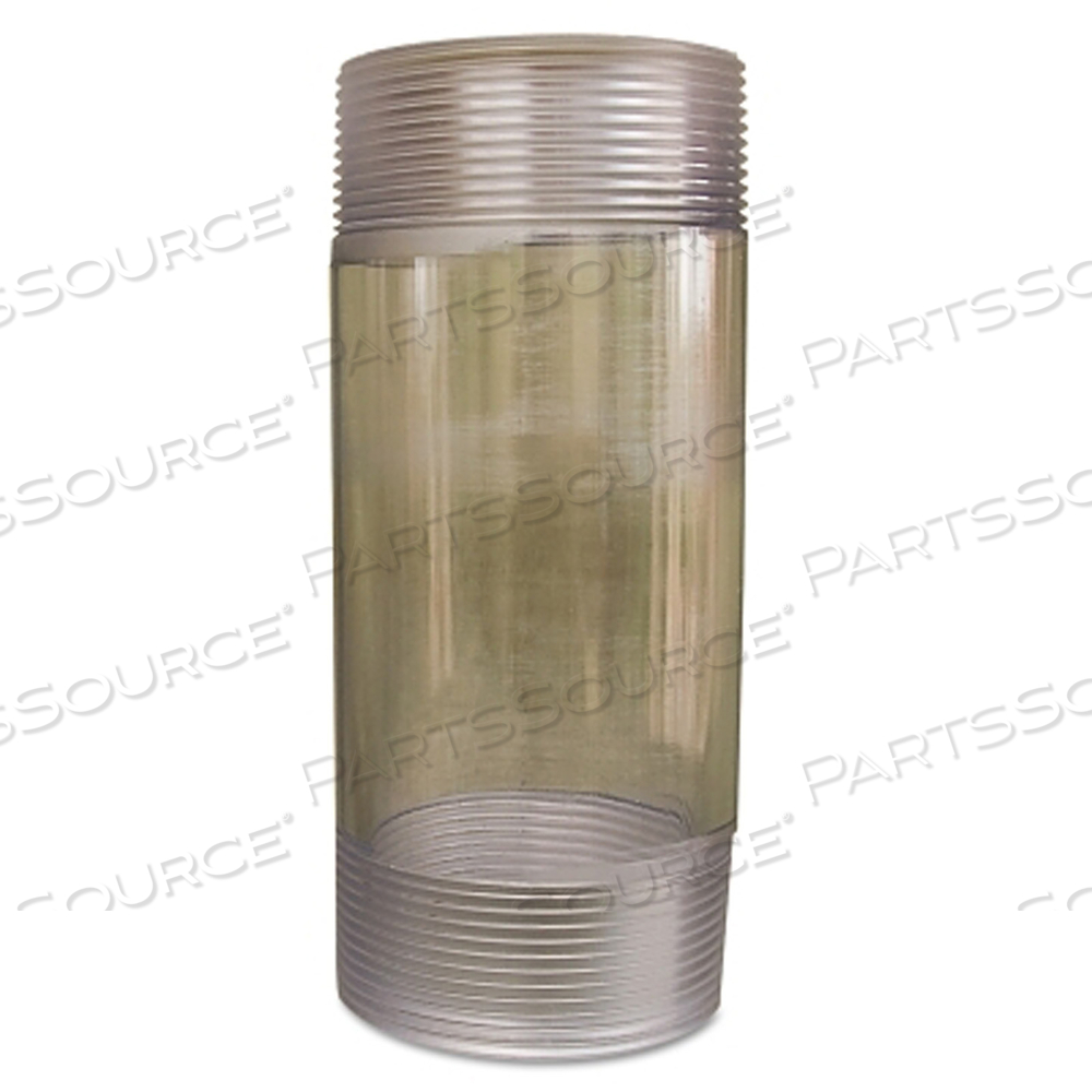 SIGHT GLASS, 165 F, 500 PSI, 4 IN OD X 8 IN L, THREADED CONNECTION by Petol SIGHT GLASS, 165 F, 500 PSI, 4 IN OD X 8 IN L, THREADED CONNECTION by Petol