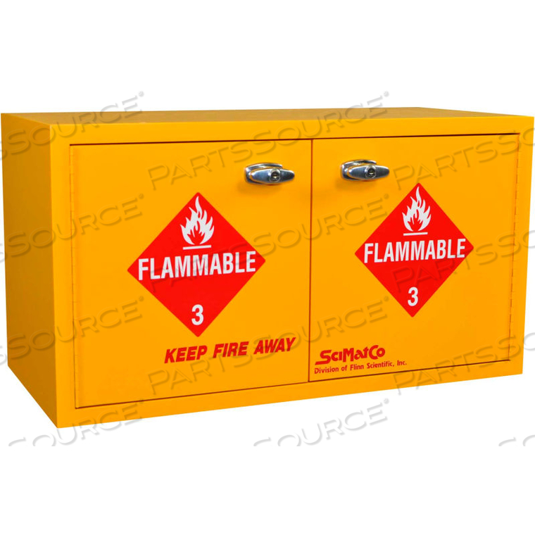 8 GALLON, MINI STAK-A-CAB FLAMMABLE CABINET, SELF-CLOSING, 31"W X 14-1/2"D X 17"H by Scimatco