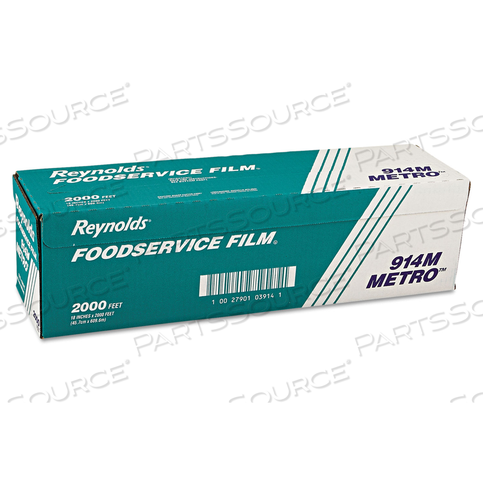 METRO LIGHT-DUTY PVC FILM ROLL WITH CUTTER BOX, 18" X 2,000 FT, CLEAR by Reynolds METRO LIGHT-DUTY PVC FILM ROLL WITH CUTTER BOX, 18" X 2,000 FT, CLEAR by Reynolds