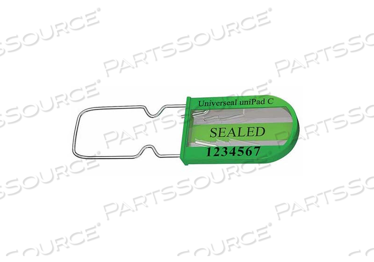 PADLOCK SEAL 3-1/4 IN L GREEN PK50 by Universeal PADLOCK SEAL 3-1/4 IN L GREEN PK50 by Universeal