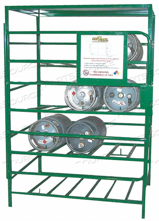 GAS CYLINDER RACK 48X36 CAPACITY 12 by Saftcart GAS CYLINDER RACK 48X36 CAPACITY 12 by Saftcart