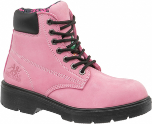 6 WORK BOOT 9 D PINK STEEL PR by Moxie Trades