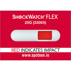 SPOTSEE FLEX SINGLE TUBE IMPACT INDICATORS, 25G RANGE, 100/BOX by Shockwatch Inc