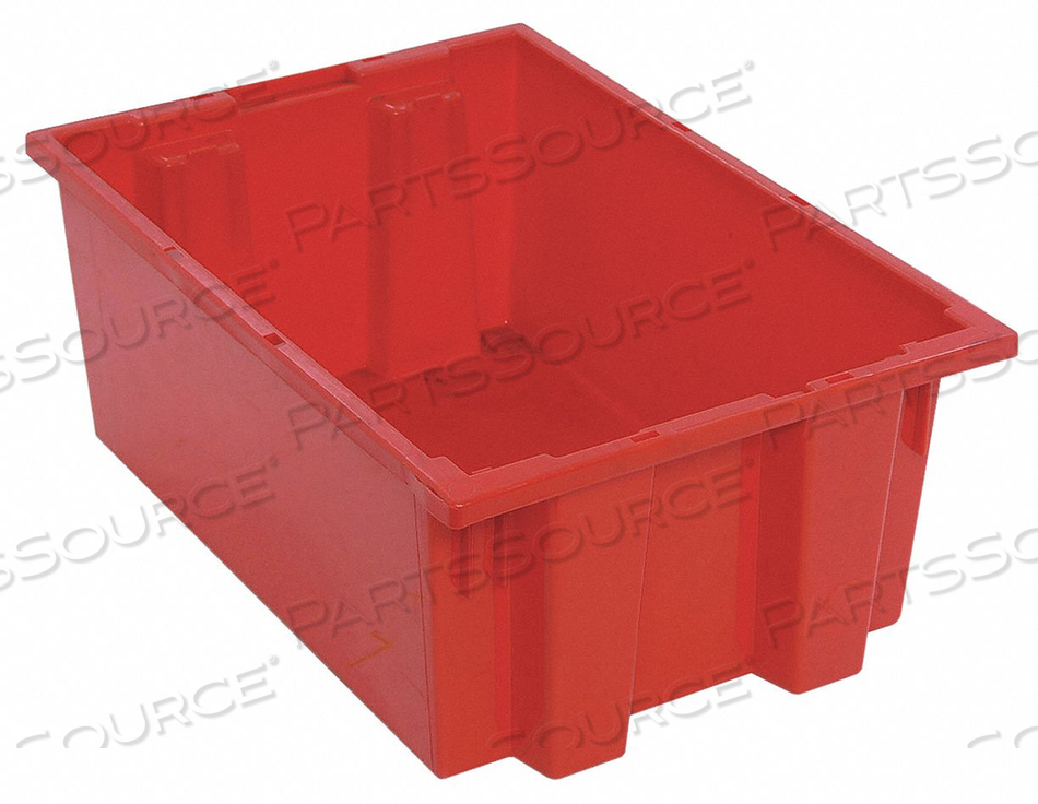 E1882 NEST AND STACK CONTAINER 19-1/2 IN L RED by Quantum Storage Systems