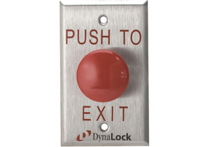 PUSH TO EXIT BUTTON SS RED by Dynalock