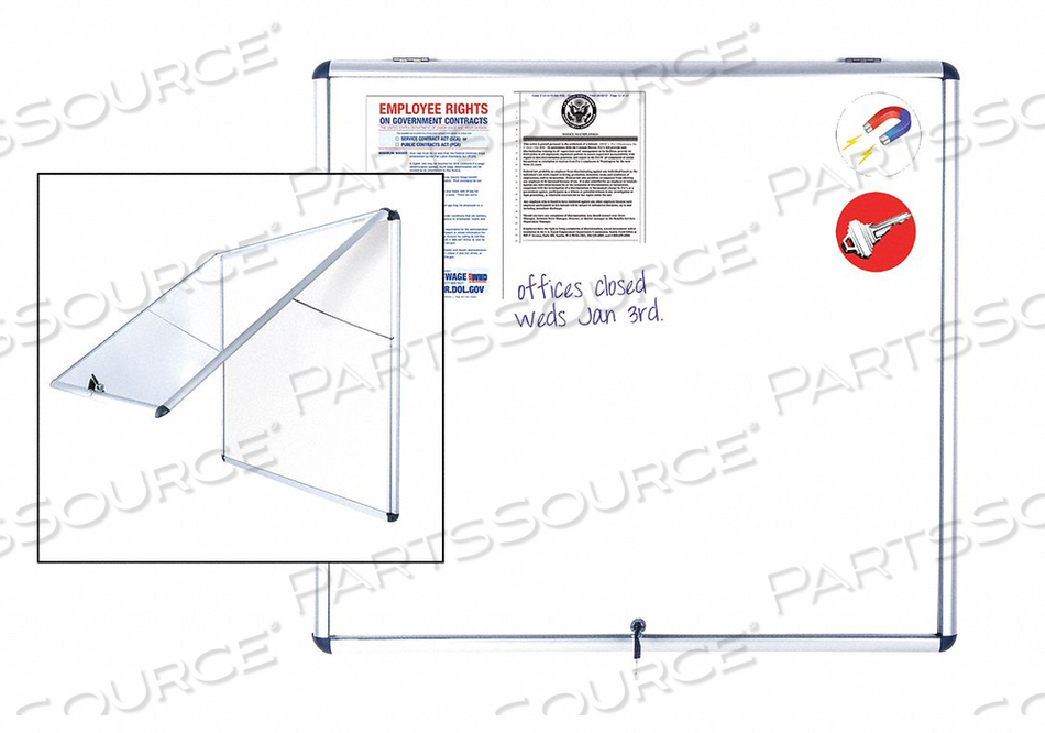 ENCLOSED BULLETIN BOARD 38 W 47 H by Bi-Silque Visual Communication Products ENCLOSED BULLETIN BOARD 38 W 47 H by Bi-Silque Visual Communication Products