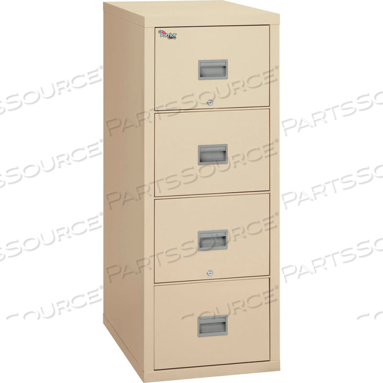 FIREPROOF 4 DRAWER VERTICAL FILE CABINET LEGAL 20-13/16"WX31-9/16"DX52-3/4"H PARCHMENT by Fire King