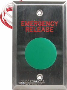 EMERGENCY PUSH BUTTON 125VAC 2-3/4 W by Dortronics Systems, Inc.