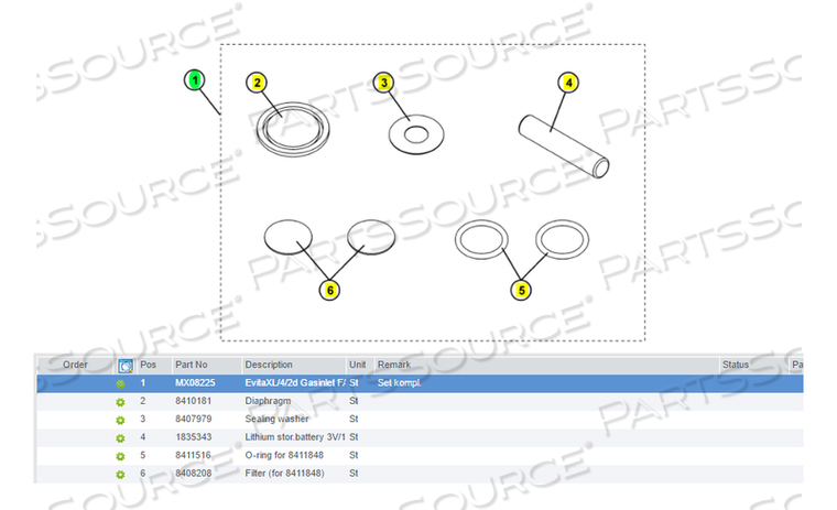 EVITAXL/4/2D GASINLET FAS 2Y SERVICE KIT by Draeger Inc. EVITAXL/4/2D GASINLET FAS 2Y SERVICE KIT by Draeger Inc.