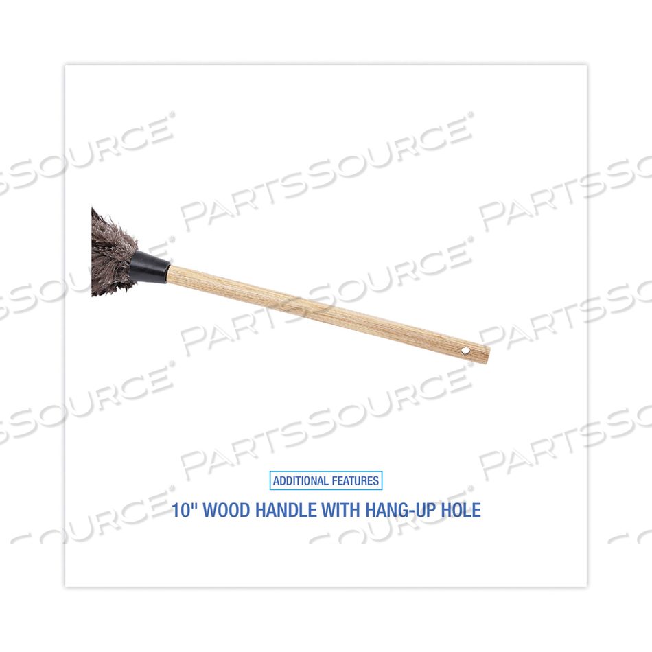 PROFESSIONAL OSTRICH FEATHER DUSTER, 10" HANDLE by Boardwalk