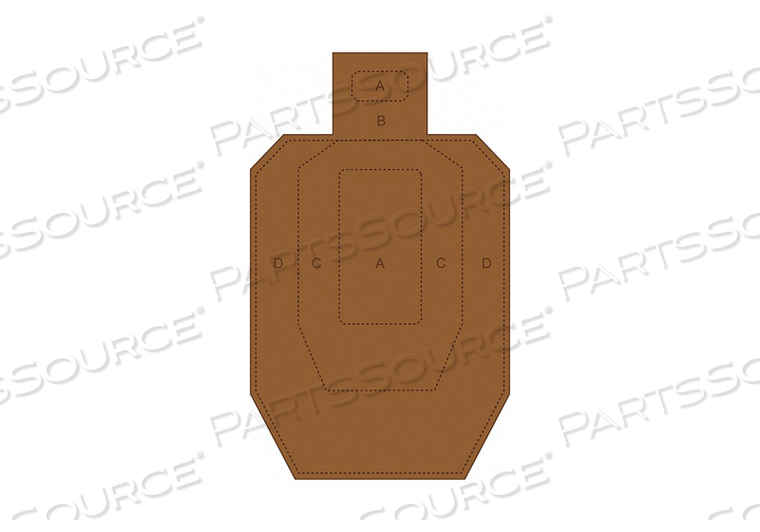 USPSA/IPSC TARGET CARDBOARD PK25 by LE Targets