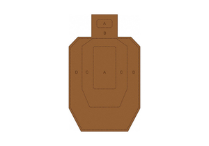 USPSA/IPSC TARGET CARDBOARD PK25 by LE Targets