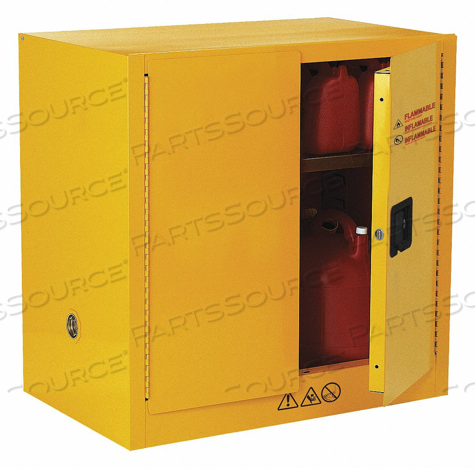 FLAMMABLE SAFETY CABINET 22 GAL. YELLOW by Condor FLAMMABLE SAFETY CABINET 22 GAL. YELLOW by Condor