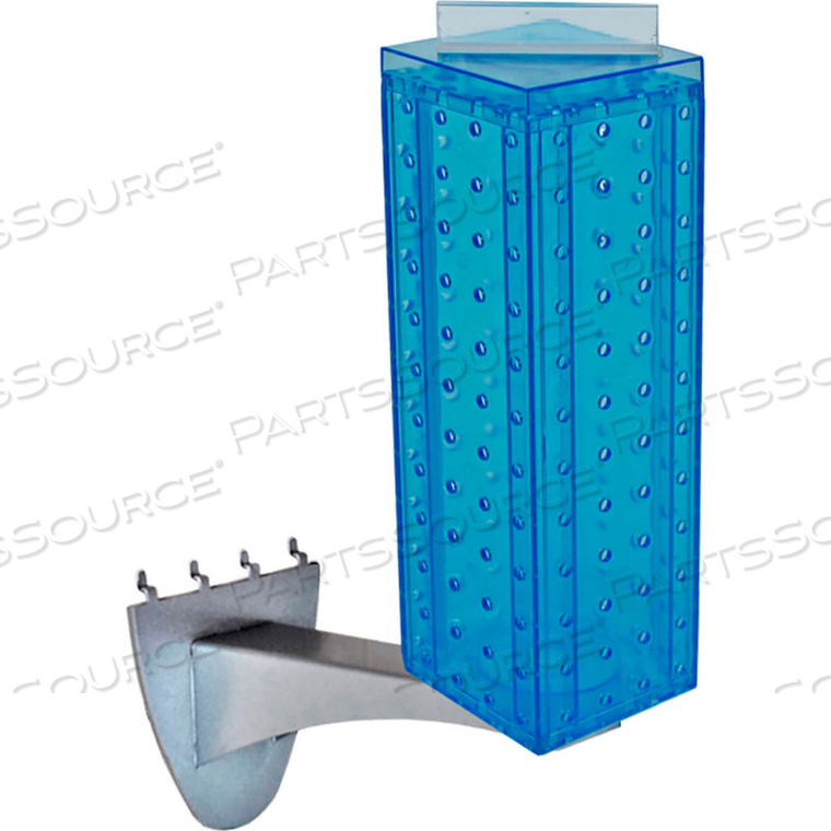 FOUR-SIDED PEGBOARD TOWER W/ EXTENSION, 4"W X 4"D X 12"H by Azar International