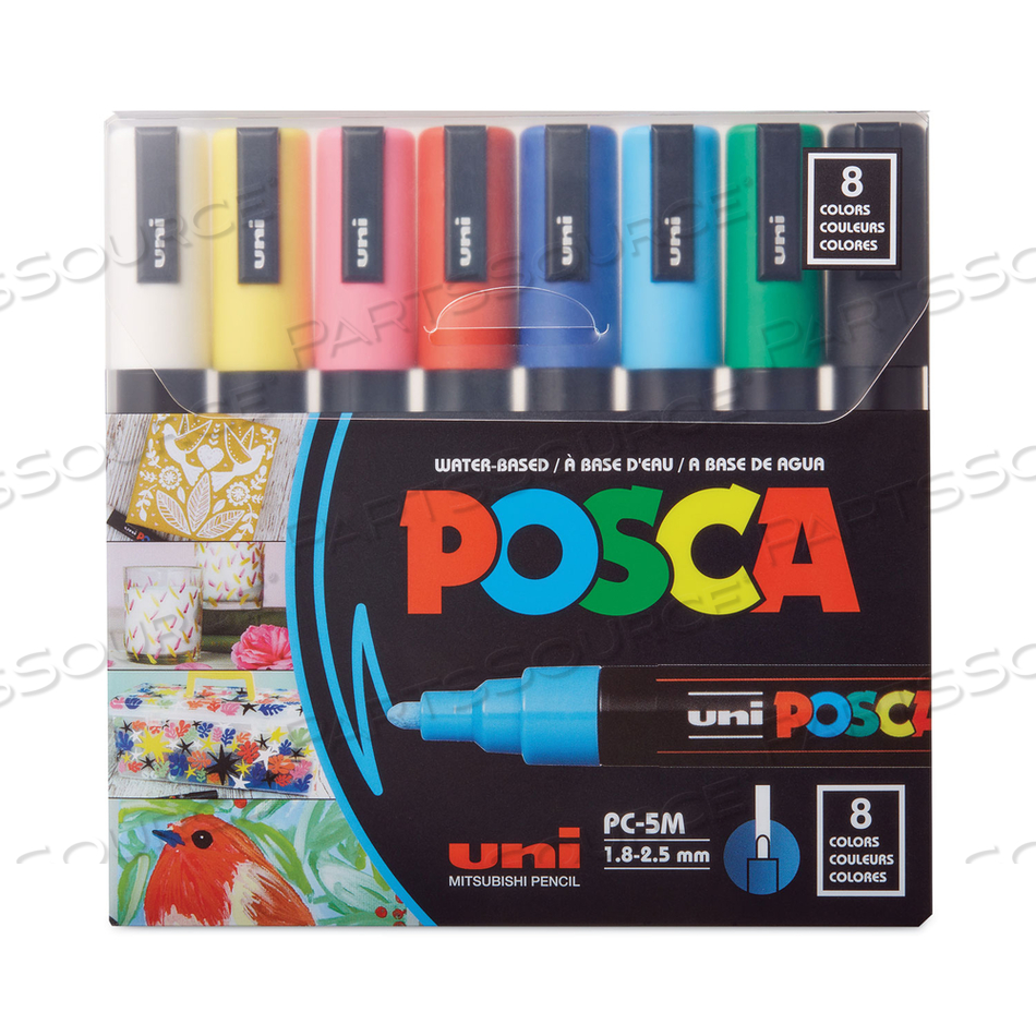 PERMANENT SPECIALTY MARKER, MEDIUM BULLET TIP, ASSORTED COLORS by POSCA PERMANENT SPECIALTY MARKER, MEDIUM BULLET TIP, ASSORTED COLORS by POSCA