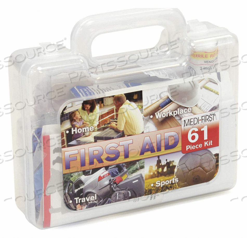 FIRST AID KIT, MULTI-PURPOSE, 61 PIECES by Medi-First FIRST AID KIT, MULTI-PURPOSE, 61 PIECES by Medi-First