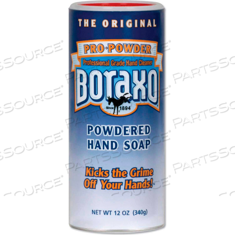 BORAXO PERSONAL SOAPS, POWDER, 12 OZ CANISTER, 12 CANISTERS/CASE - 10918 