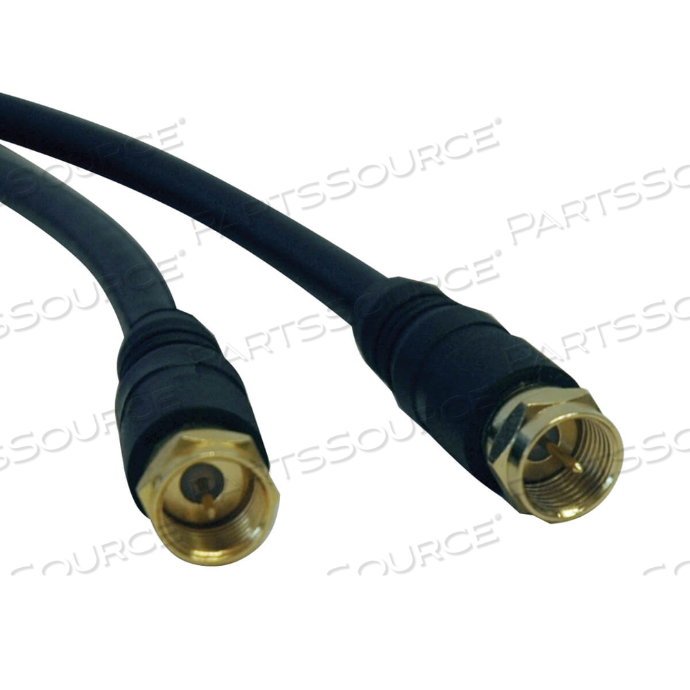 12FT RG59 F-TYPE MALE/MALE COAXIAL CABLE - BLACK by Tripp Lite