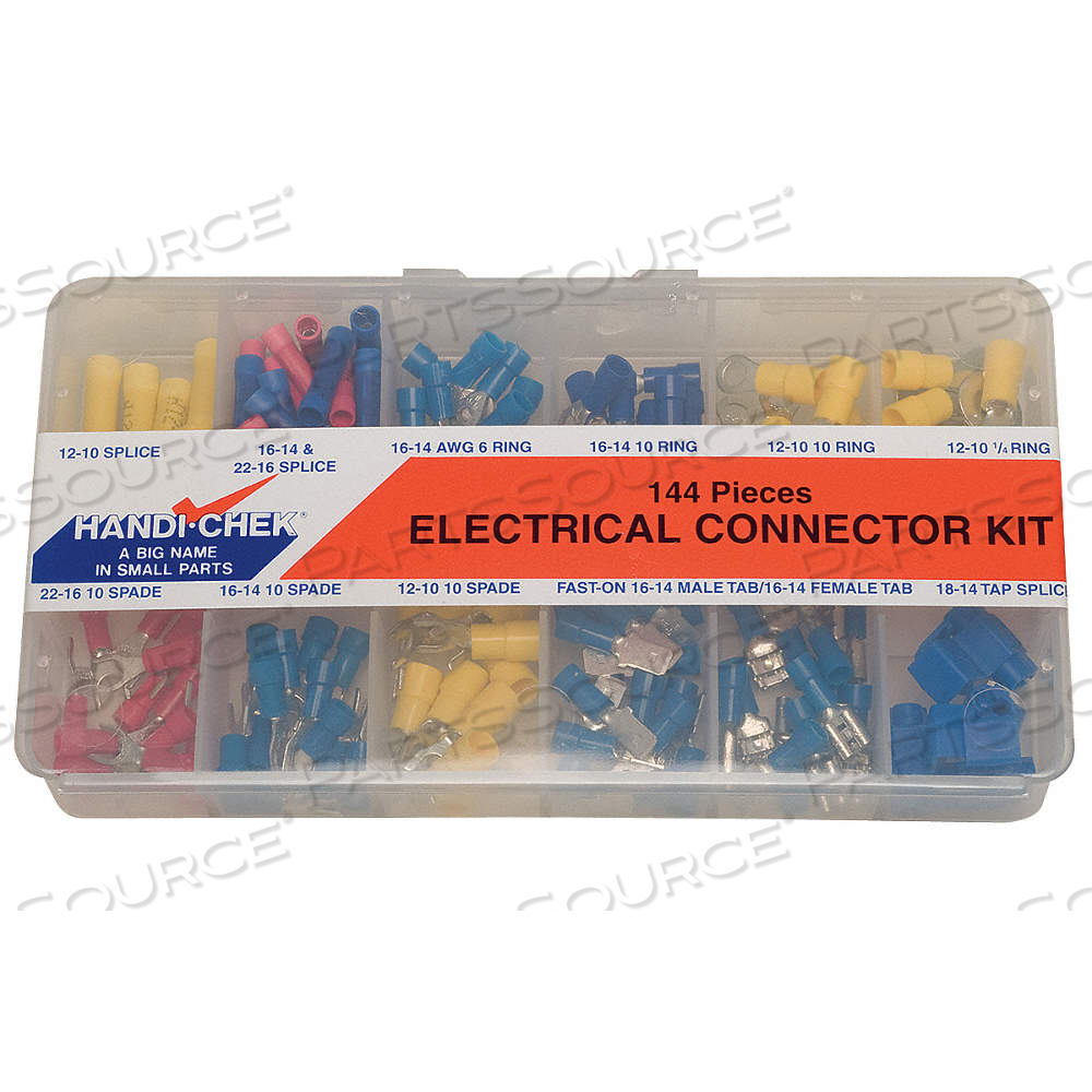 CRIMP CONNECTOR KIT, CRIMP TERMINATION, 144 PIECES by Approved Vendor