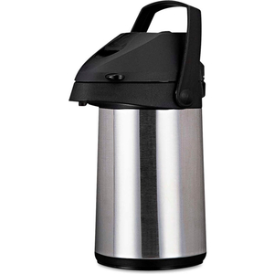 BREW/SERVE INSULATED AIRPOT, HANDLE, 2.2 L, STAINLESS STEEL by Coffee Pro