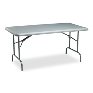 INDESTRUCTABLE INDUSTRIAL FOLDING TABLE, RECTANGULAR TOP, 1,200 LB CAPACITY, 60W X 30D X 29H, CHARCOAL by Iceberg Enterprises