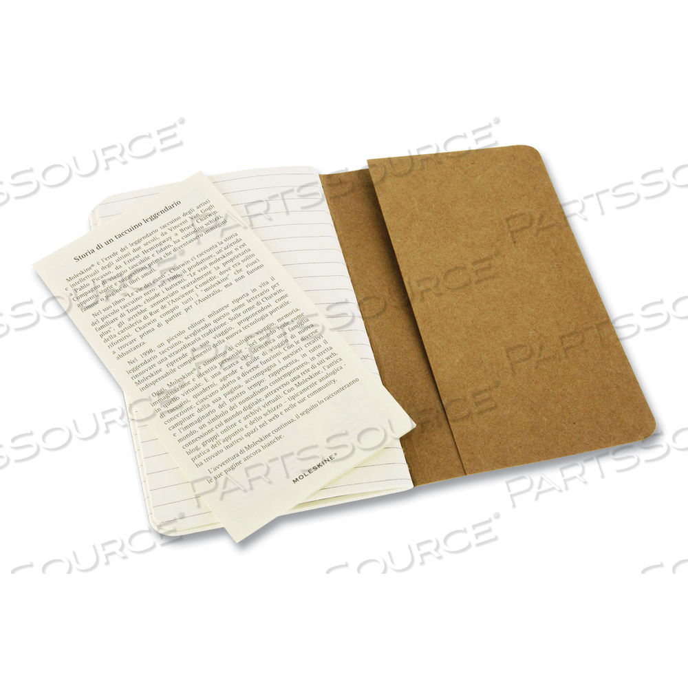 CAHIER JOURNAL, 1-SUBJECT, NARROW RULE, BROWN KRAFT COVER, (32) 5.5 X 3.5 SHEETS by Moleskine