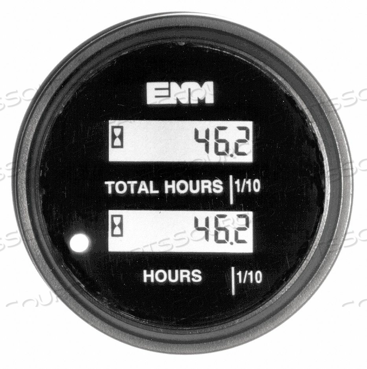 DC HOUR METER LCD ROUND RESETTABLE by ENM DC HOUR METER LCD ROUND RESETTABLE by ENM