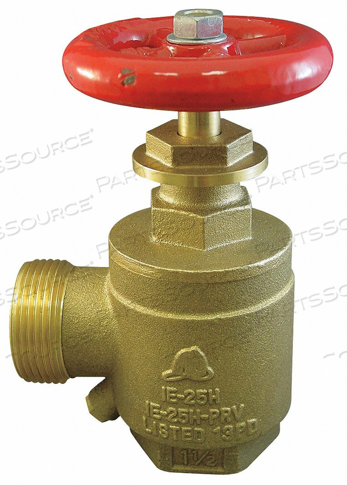 ANGLE HOSE VALVE, 2-1/2" NH, BRASS by Moon American